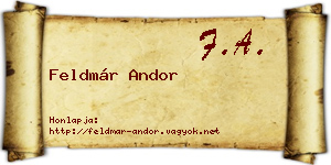 Feldmár Andor névjegykártya